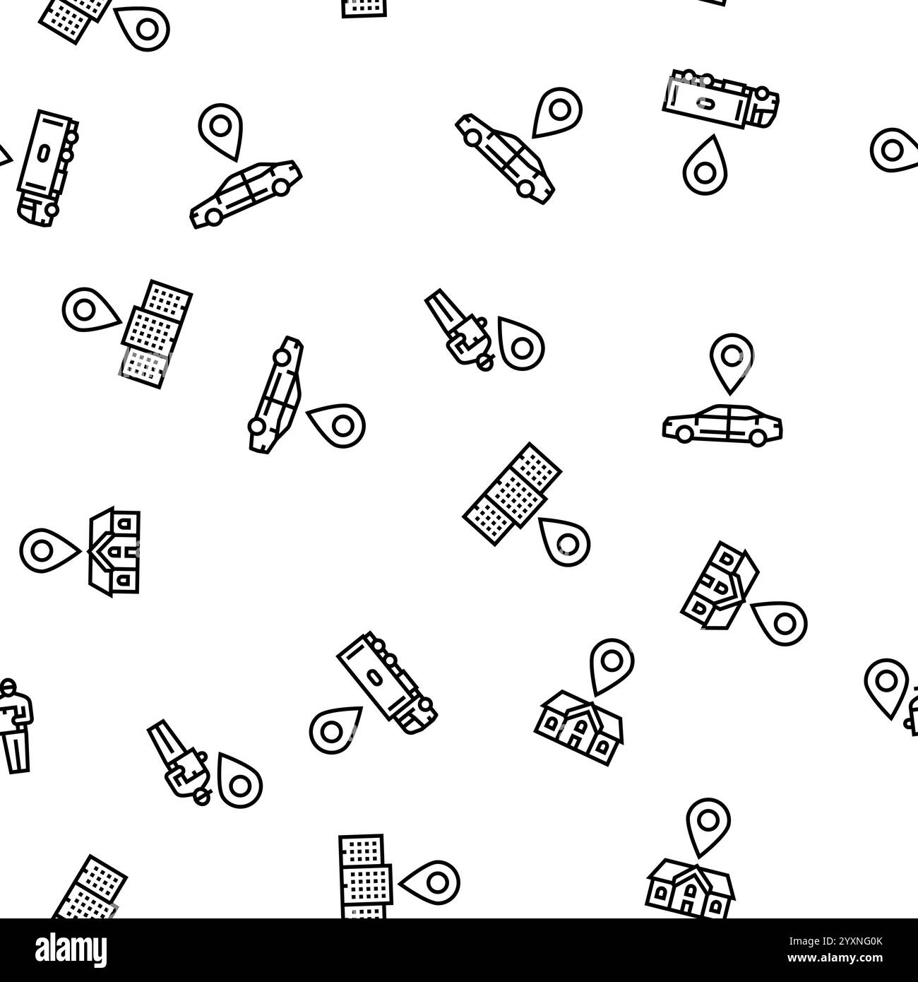location pin map point seamless pattern vector Stock Vector Image & Art ...
