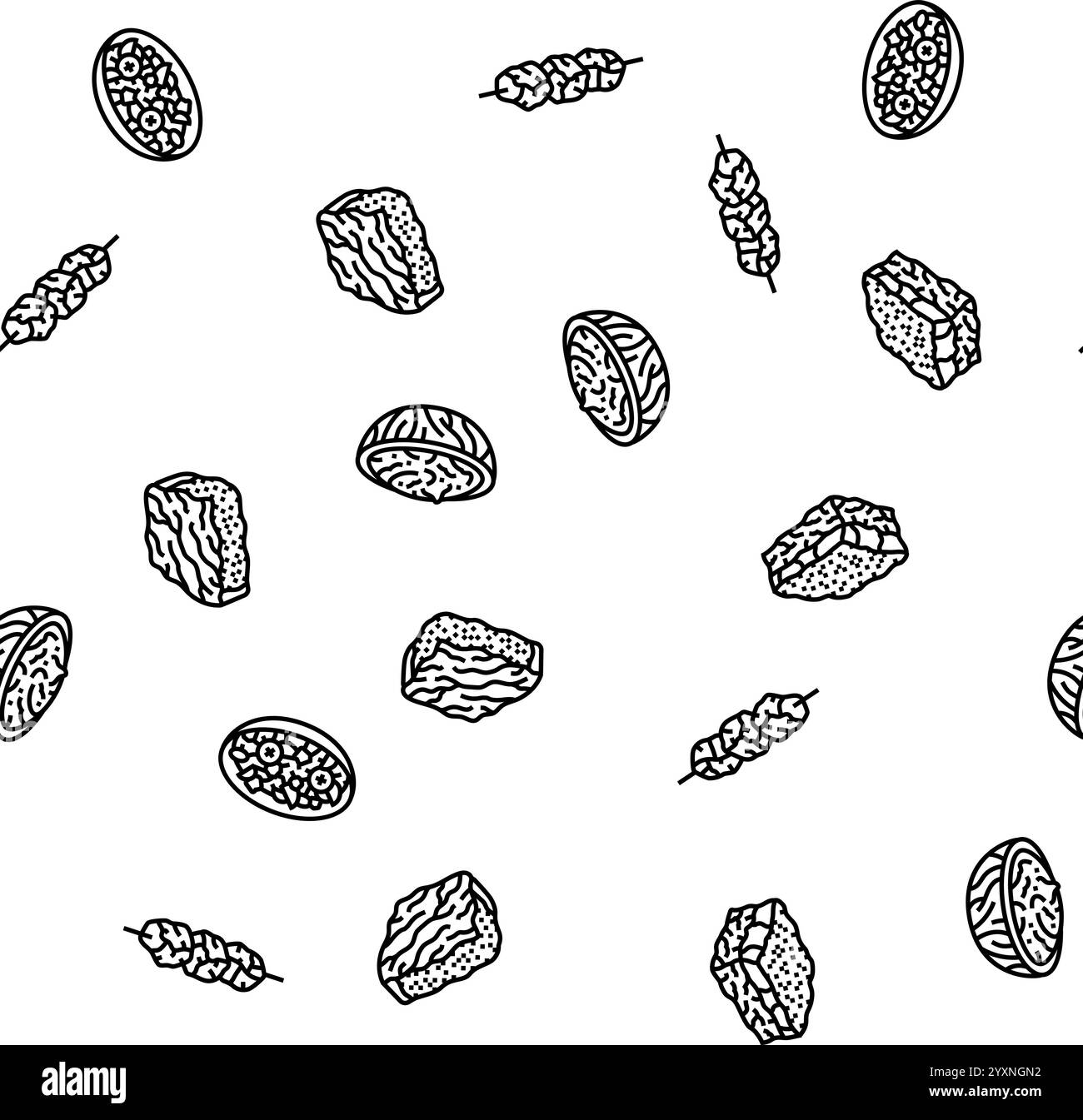 greek cuisine food lunch seamless pattern vector Stock Vector Image ...