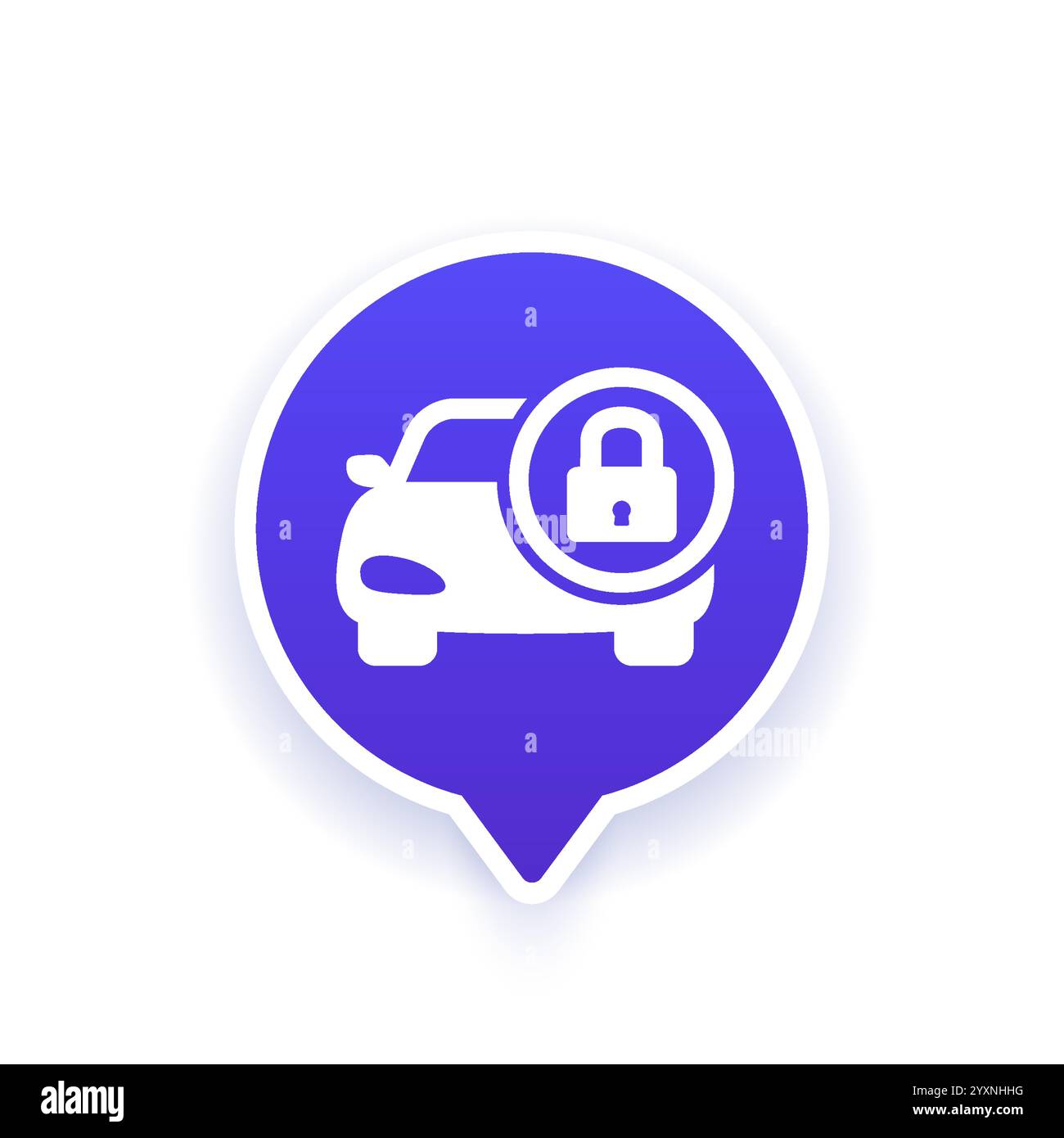 car lock icon, vector design Stock Vector