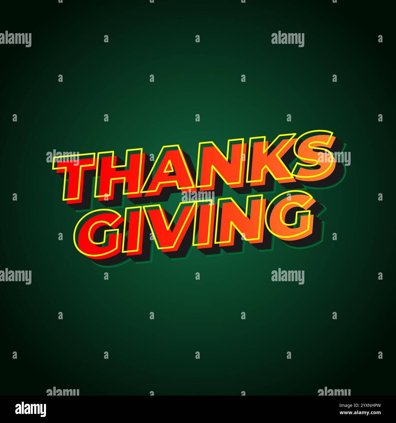 Thanksgiving text effect design for social media ads Stock Vector