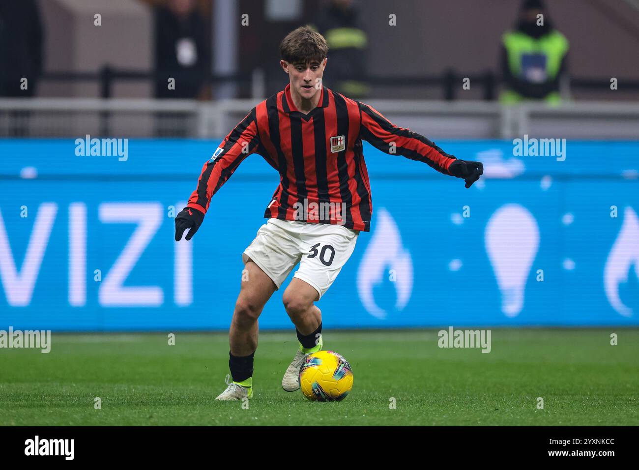 Milan, Italy. 15th Dec, 2024. Mattia Liberali of AC Milan during the Serie A match at Giuseppe Meazza, Milan. Picture credit should read: Jonathan Moscrop/Sportimage Credit: Sportimage Ltd/Alamy Live News Stock Photo