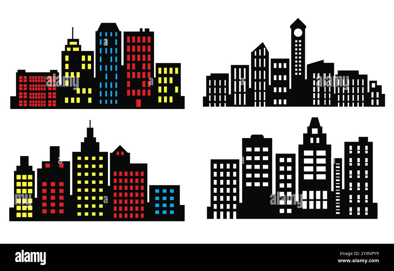 Dynamic skylines Stock Vector Images - Alamy