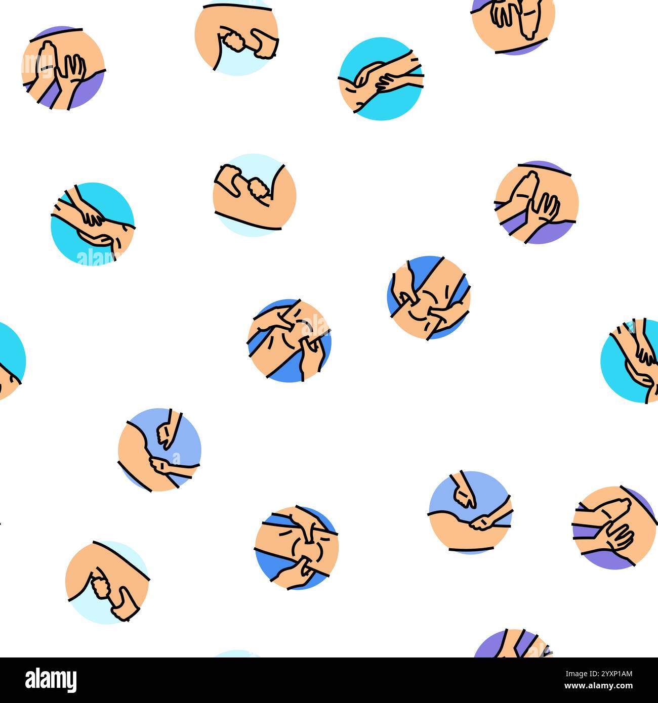 Therapy Pattern Vector massage therapy relaxation seamless pattern vector Stock Vector Image ...