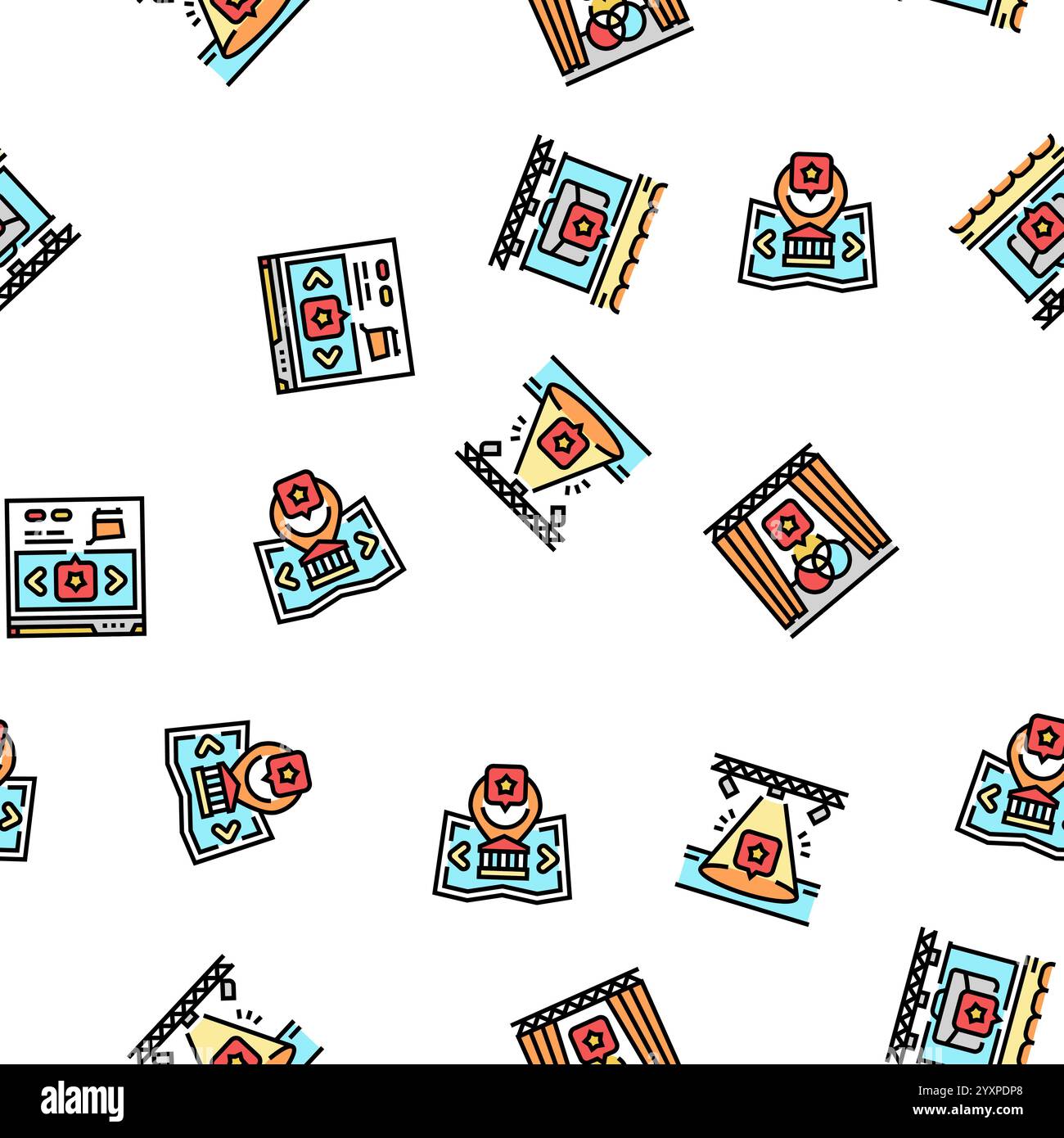 event agency party business seamless pattern vector Stock Vector Image ...