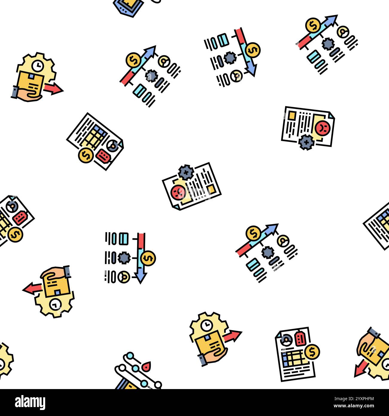 Simple Automation Pattern Design Optimization process streamlining vector workflow integration hi-res ...