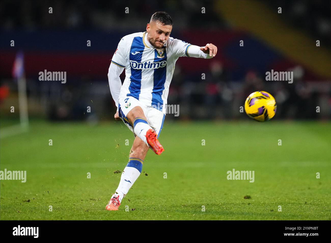 Oscar Rodriguez of CD Leganes during the La Liga EA Sports match between FC Barcelona and CD Leganes played at Lluis Companys Stadium on December 15, 2024 in Barcelona, Spain. (Photo by Bagu Blanco / Pressinphoto) Stock Photo