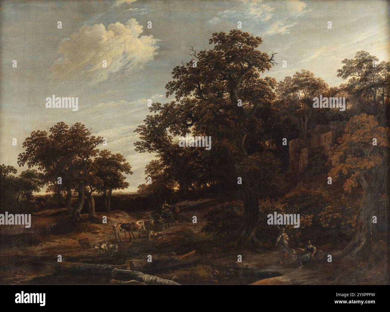 Cornelis Gerritsz Decker, Udkanten af egeskoven, 1666 Stock Photo - Alamy