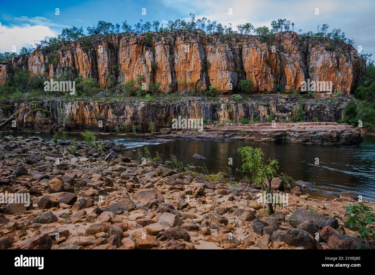 A wide angle shot of Katherine Gorge in Nitmiluk National Park in Australia Stock Photo