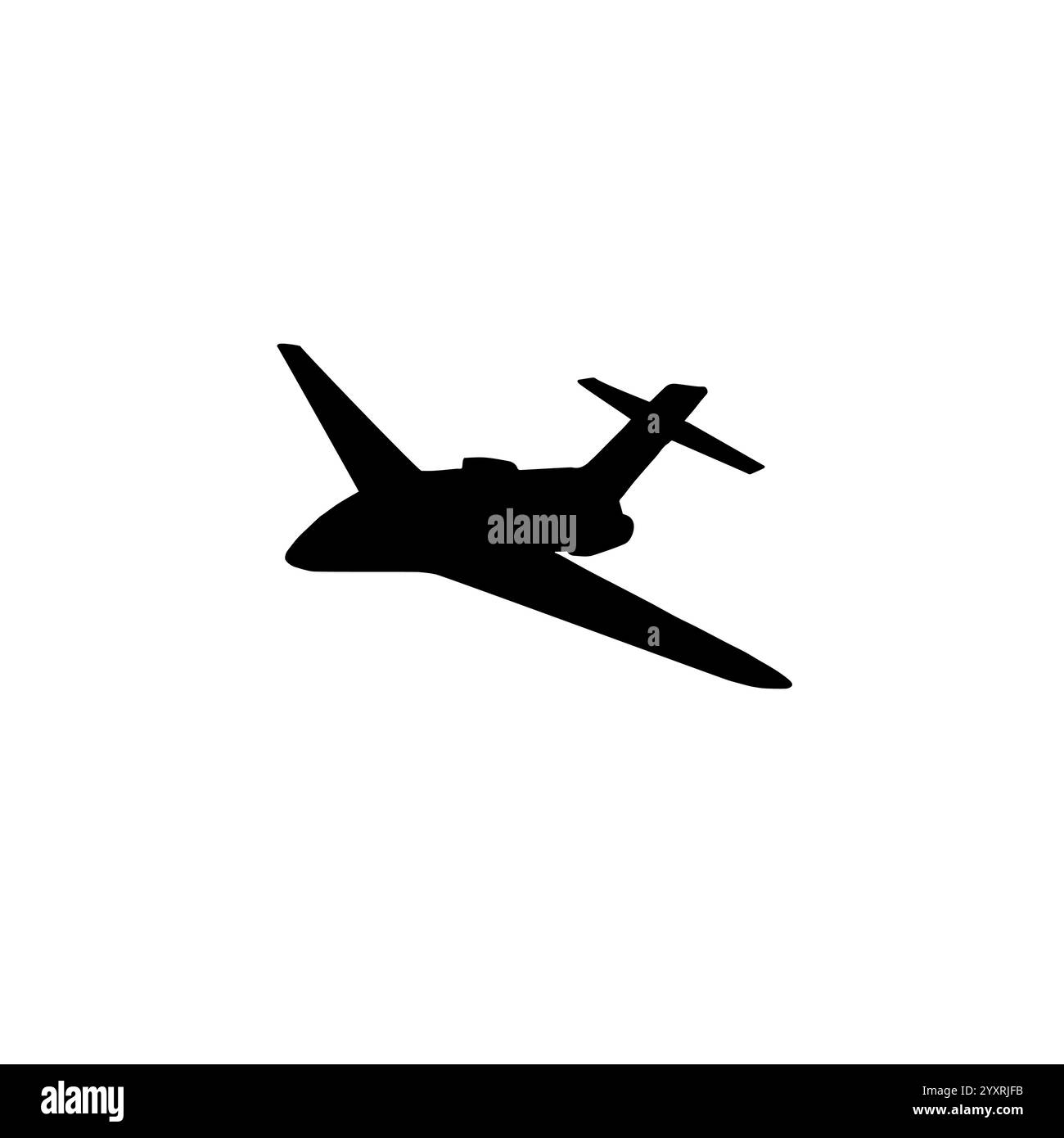 Vector black flying airplane plane silhouette isolated on white ...