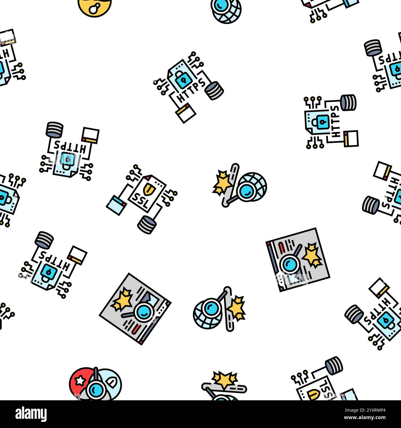 seo market rank search seamless pattern vector Stock Vector Image & Art ...