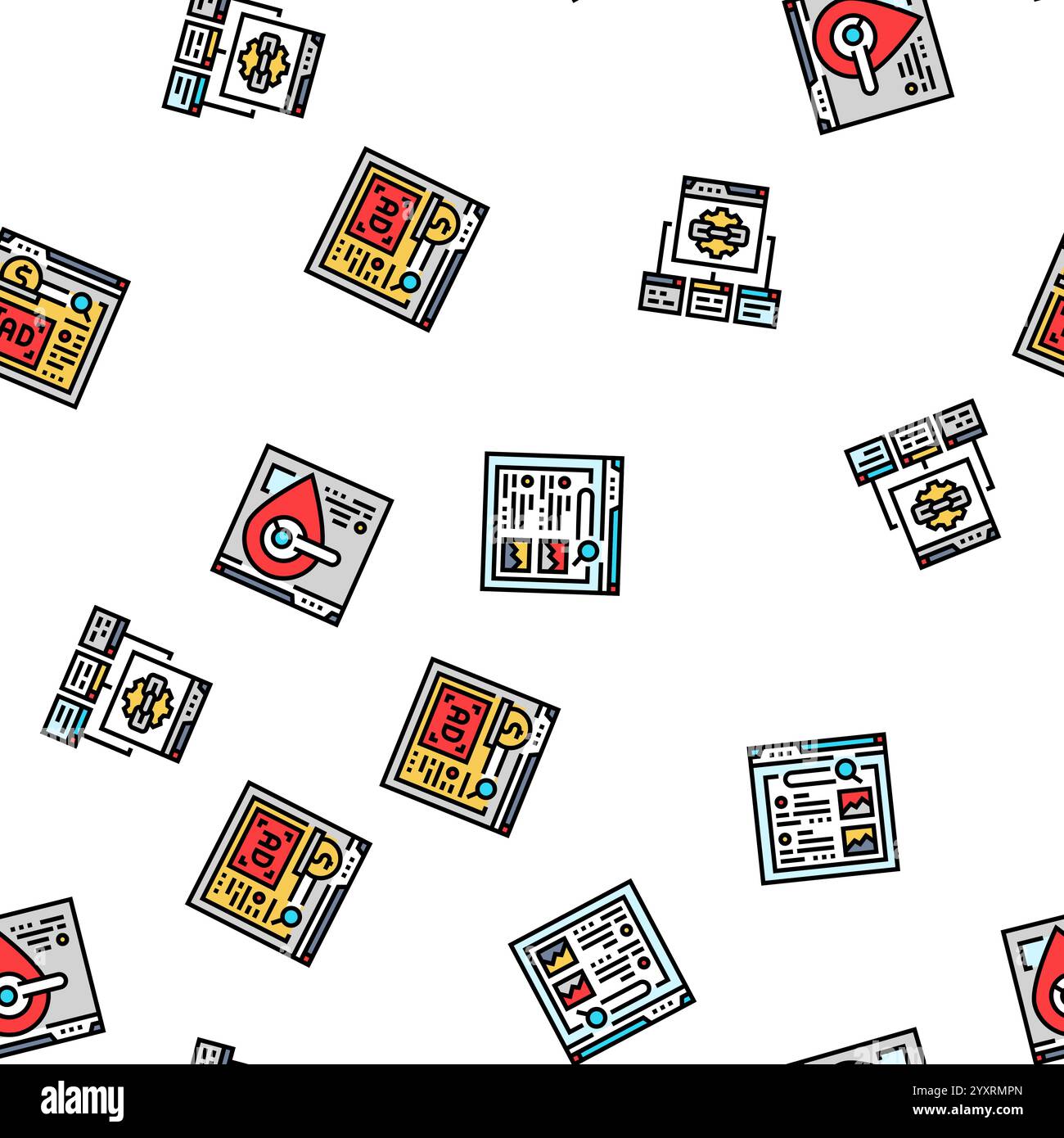seo market rank search seamless pattern vector Stock Vector Image & Art ...