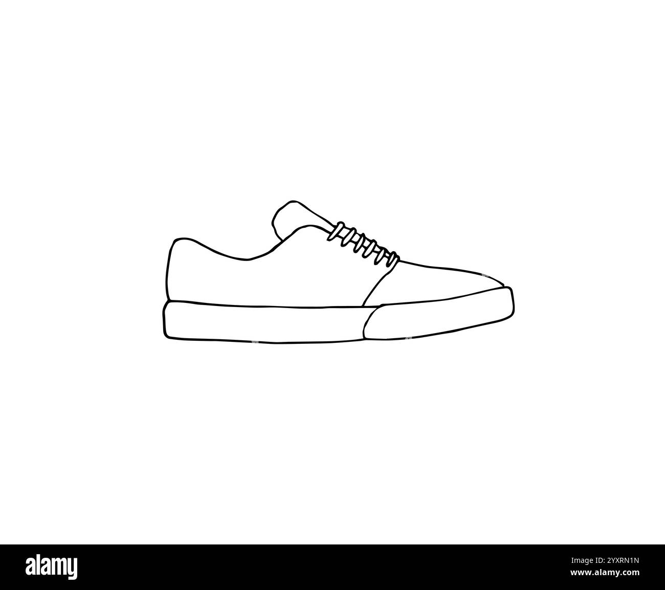 Vector hand drawn doodle sketch skate sneaker shoe isolated on white ...