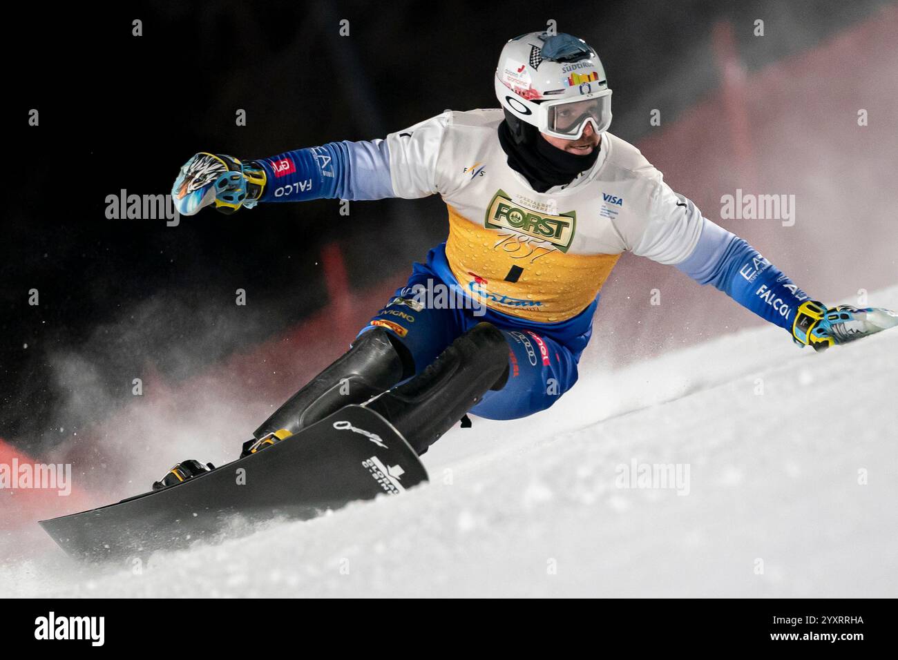 Daniele Bagozza of Italy competing in the Visa Fis Snowboard World Cup ...