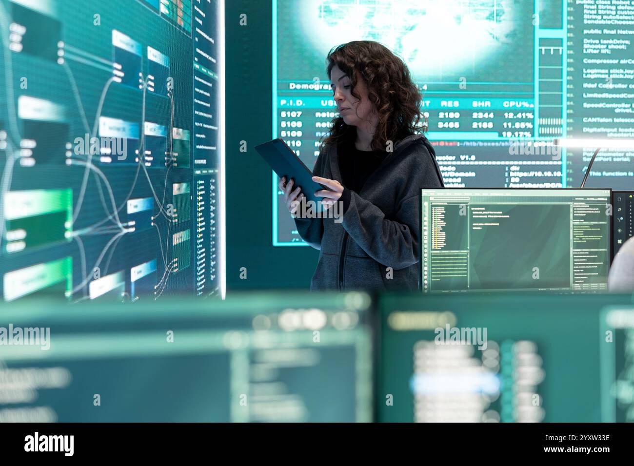 Data center expert investigates hi-res stock photography and images - Alamy