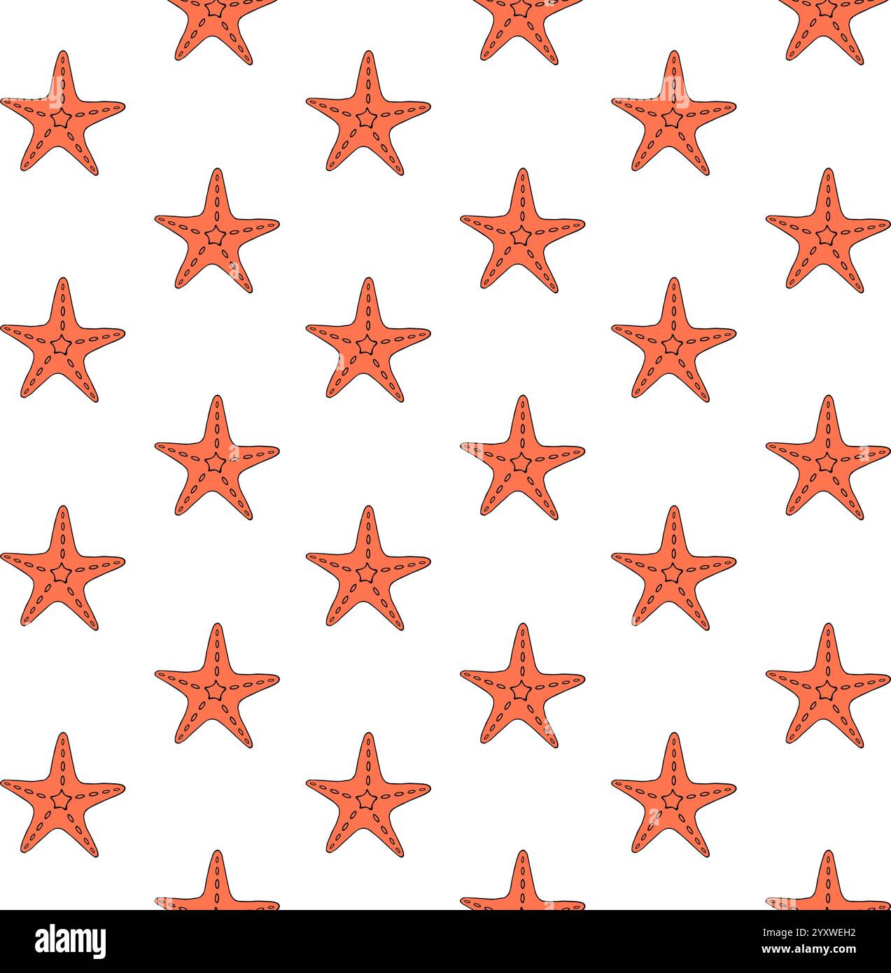 Coral seamless star pattern hi-res stock photography and images - Alamy