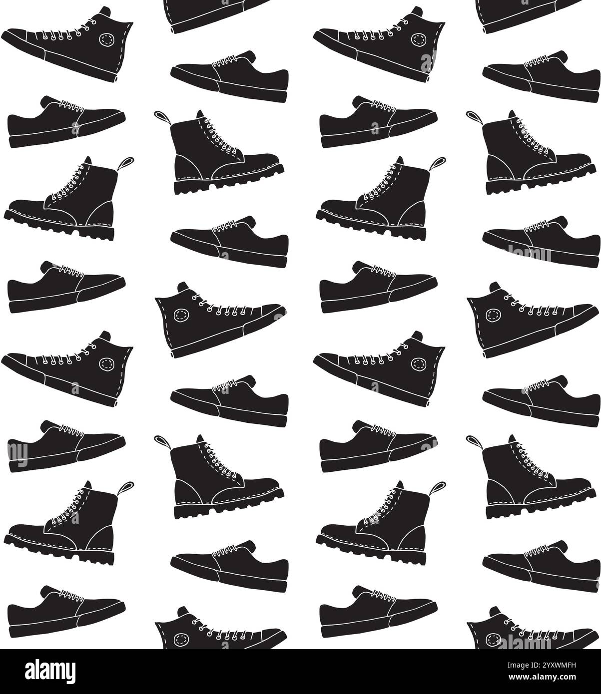 Sneakers hand drawn shoes vector hi-res stock photography and images ...