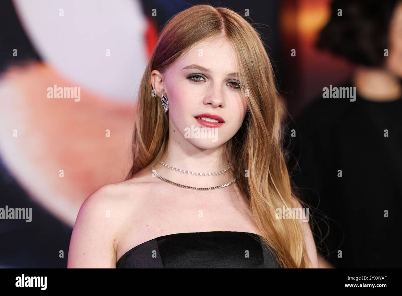 HOLLYWOOD, LOS ANGELES, CALIFORNIA, USA - DECEMBER 16: Alyla Browne arrives at the Los Angeles Premiere Of Paramount Pictures' 'Sonic The Hedgehog 3' held at the TCL Chinese Theatre IMAX on December 16, 2024 in Hollywood, Los Angeles, California, United States. (Photo by Xavier Collin/Image Press Agency) Stock Photo