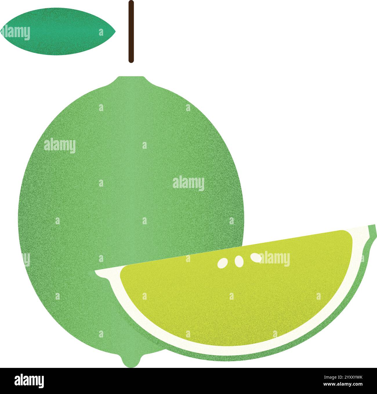 Vector fruit green lemon cartoon vector illustration isolated object Stock Vector