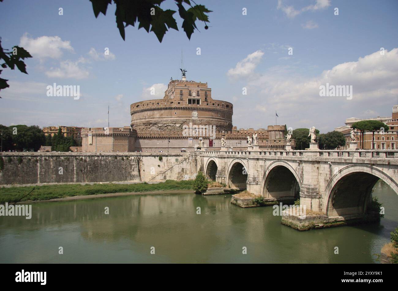 Italy. Rome. Mausoleum of emperor Hadrian or Castle Sant'Angelo. Built ...