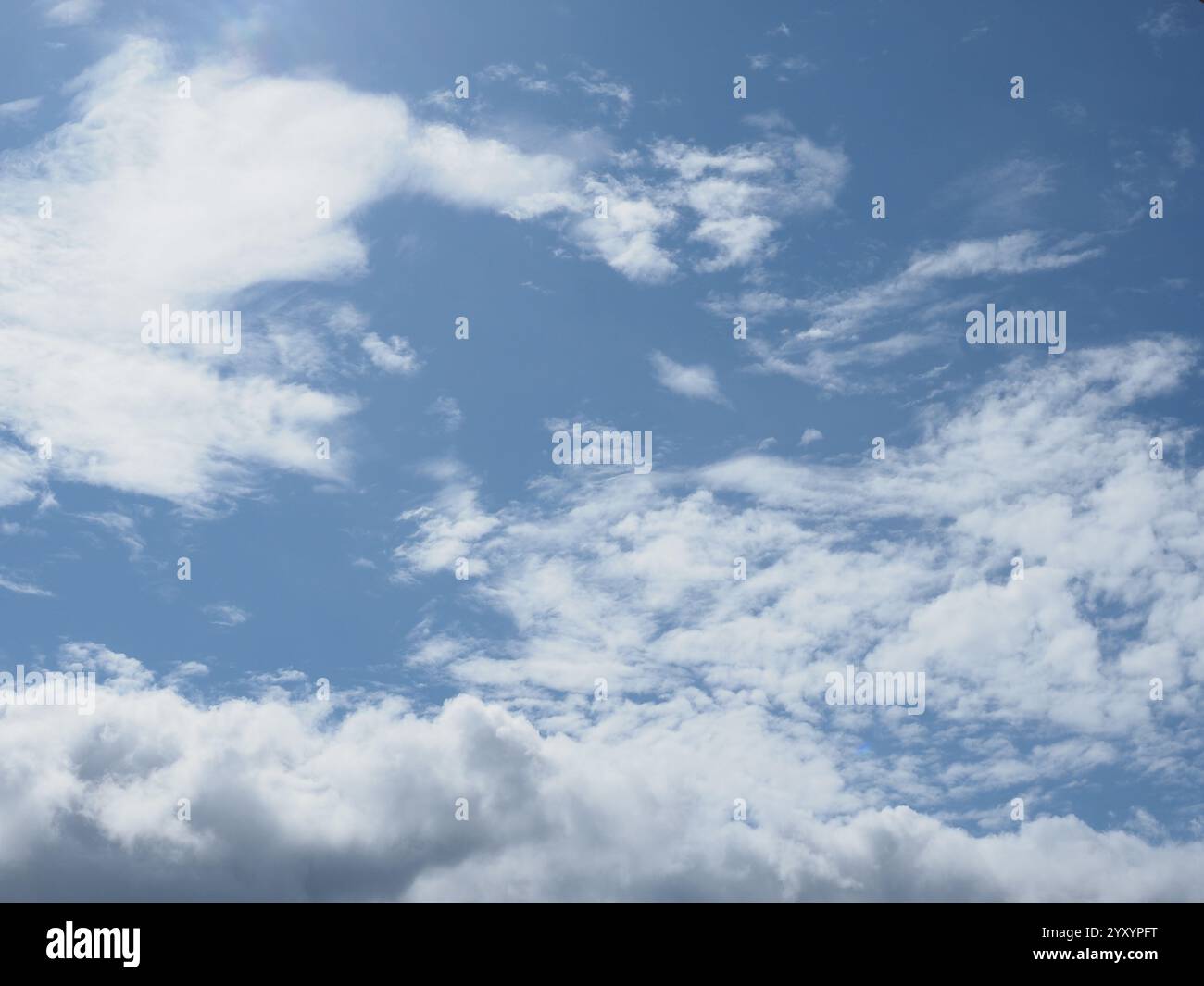 blue sky with clouds useful as a background Stock Photo - Alamy