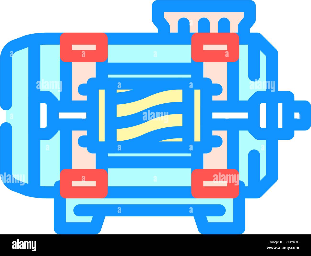 electric motor industry color icon vector illustration Stock Vector ...