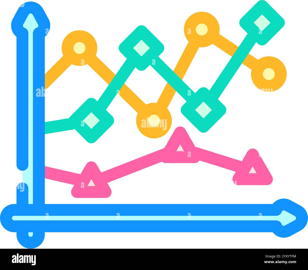 data points plot machine learning color icon vector illustration Stock ...