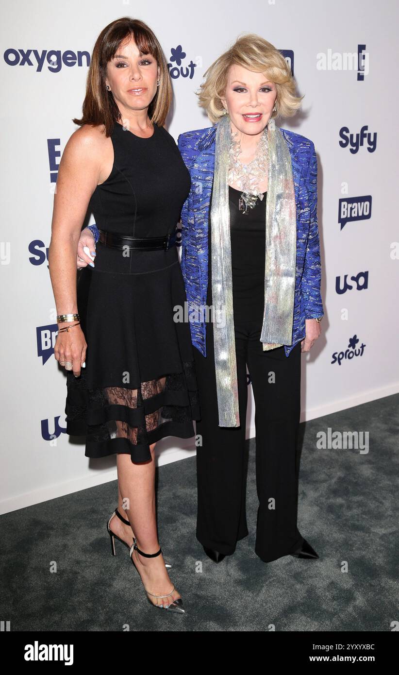 Melissa Rivers and Joan Rivers at NBCUniversal Cable Entertainment Upfront at the Javits Center in New York City - 15 May 2014 Stock Photo