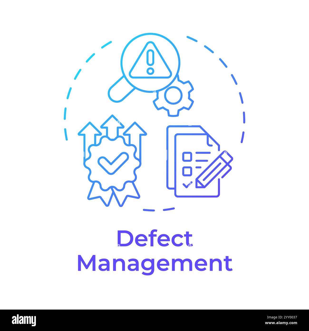 Defect managemnet blue gradient concept icon Stock Vector Image & Art ...