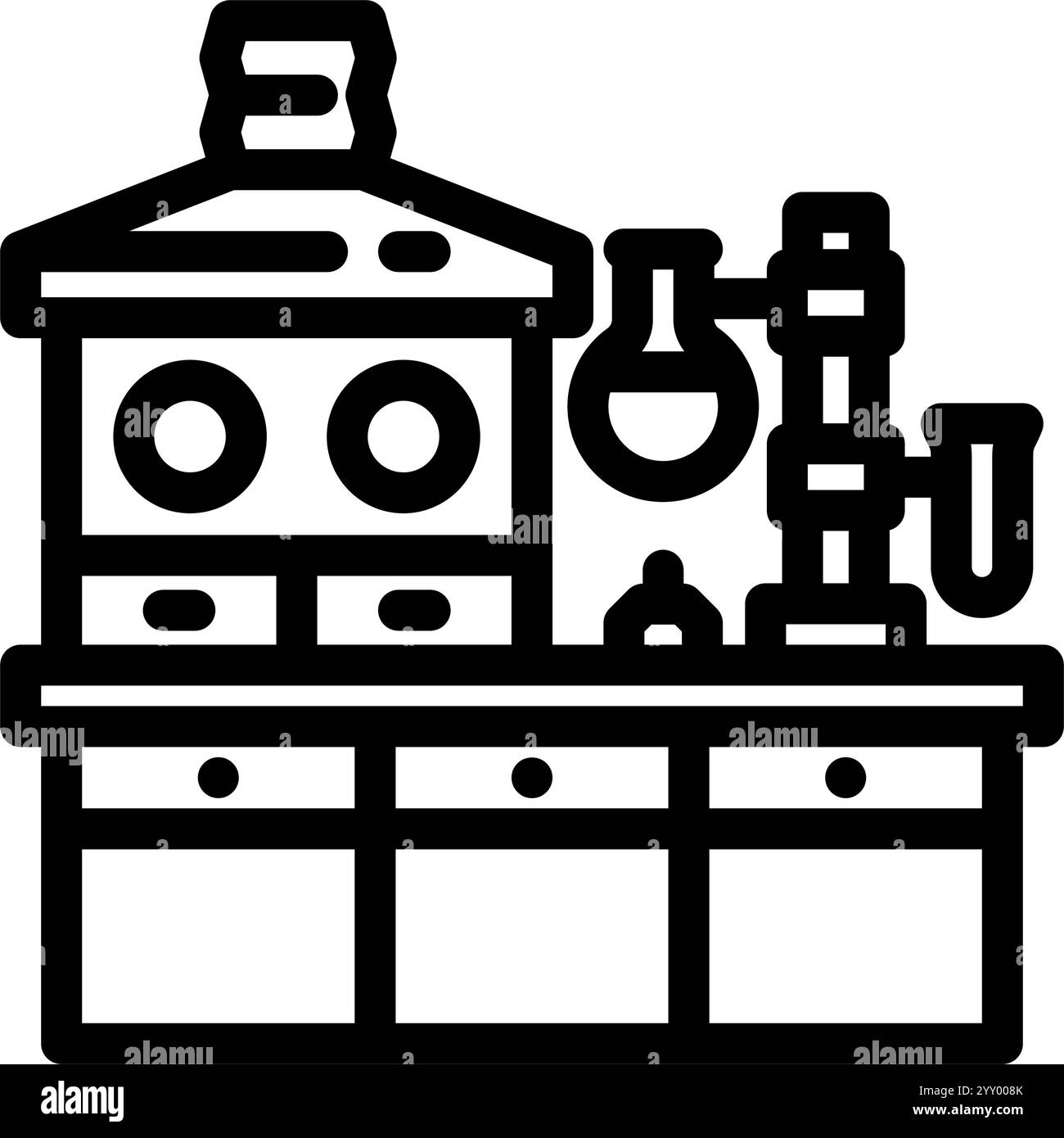 chemical laboratory industry line icon vector illustration Stock Vector ...
