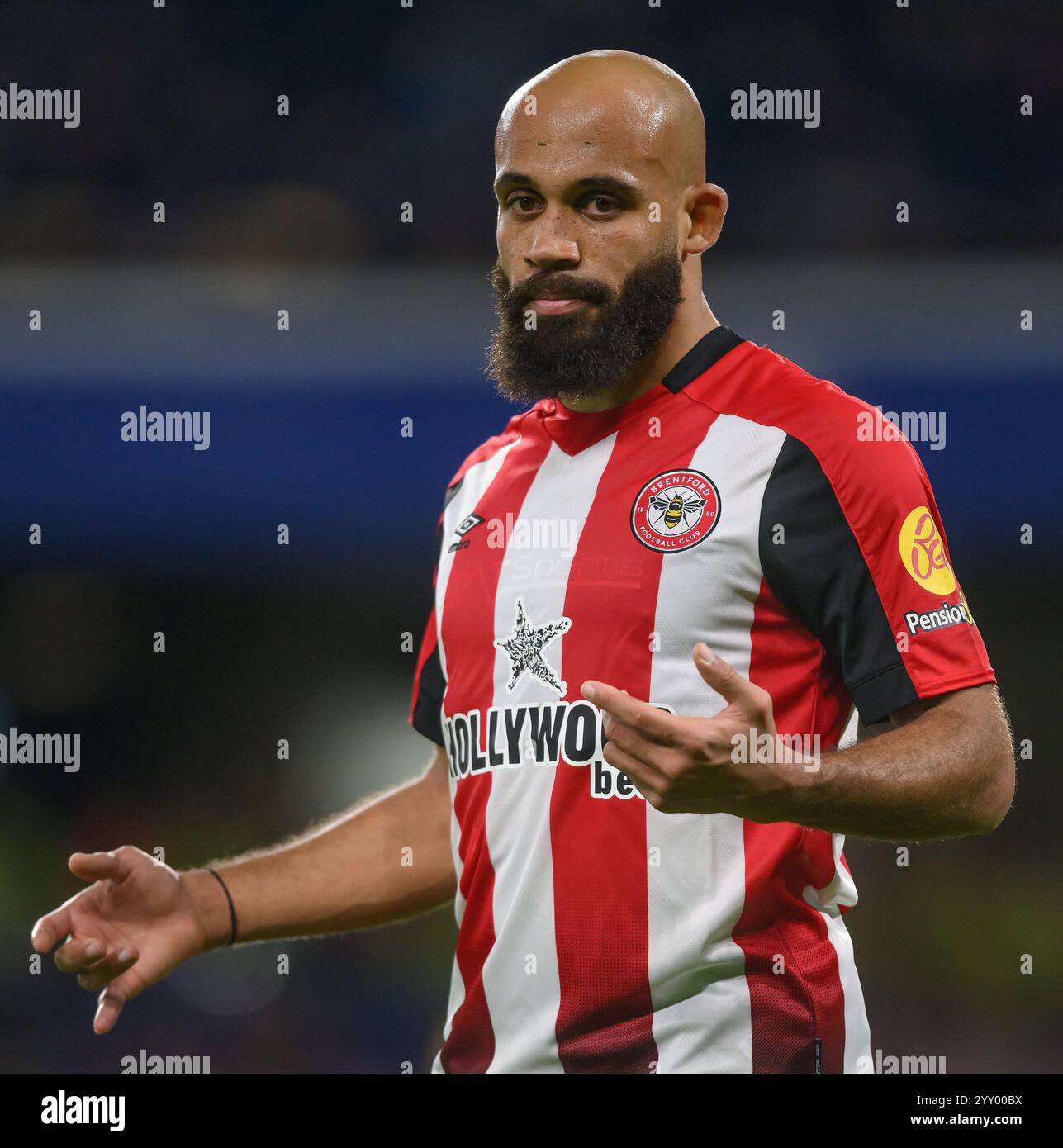 London, UK. 15th Dec, 2024. Chelsea v Brentford - Premier League - Stamford Bridge.                                                                          Brentford's Bryan Mbeumo in action.                                                 Picture Credit: Mark Pain / Alamy Live News Stock Photo