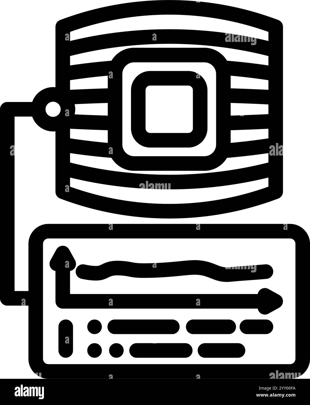 body temperature patch wearable line icon vector illustration Stock ...