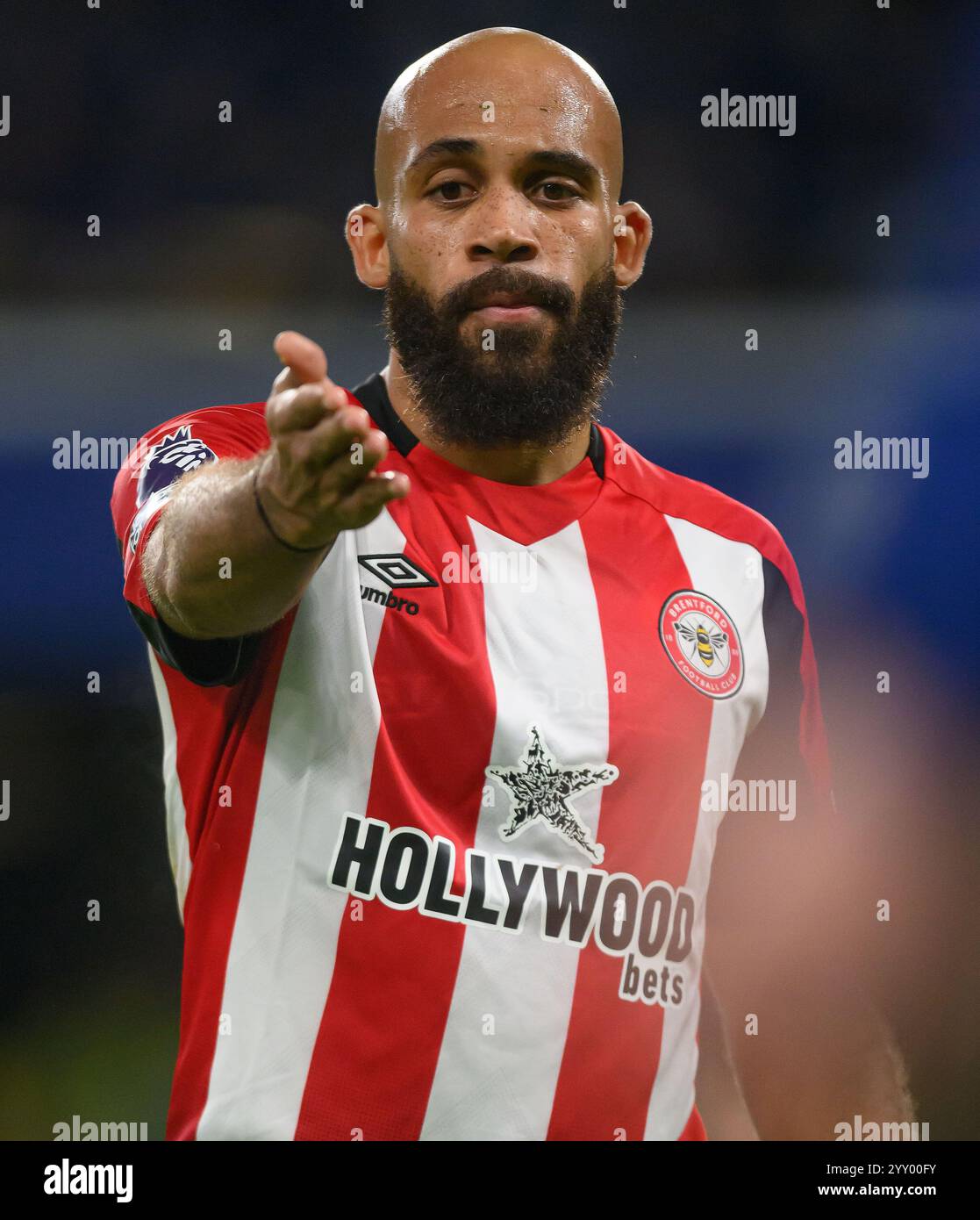 London, UK. 15th Dec, 2024. Chelsea v Brentford - Premier League - Stamford Bridge.                                                                          Brentford's Bryan Mbeumo in action.                                                 Picture Credit: Mark Pain / Alamy Live News Stock Photo