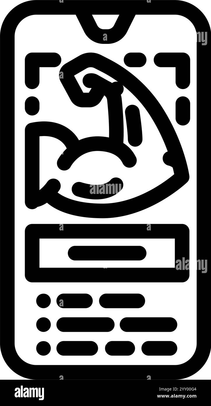 fitness app wearable line icon vector illustration Stock Vector Image ...