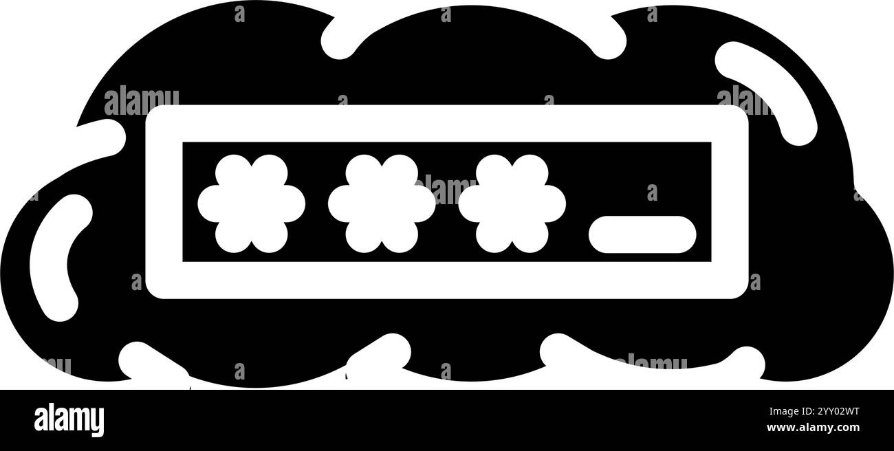 private cloud computing glyph icon vector illustration Stock Vector ...