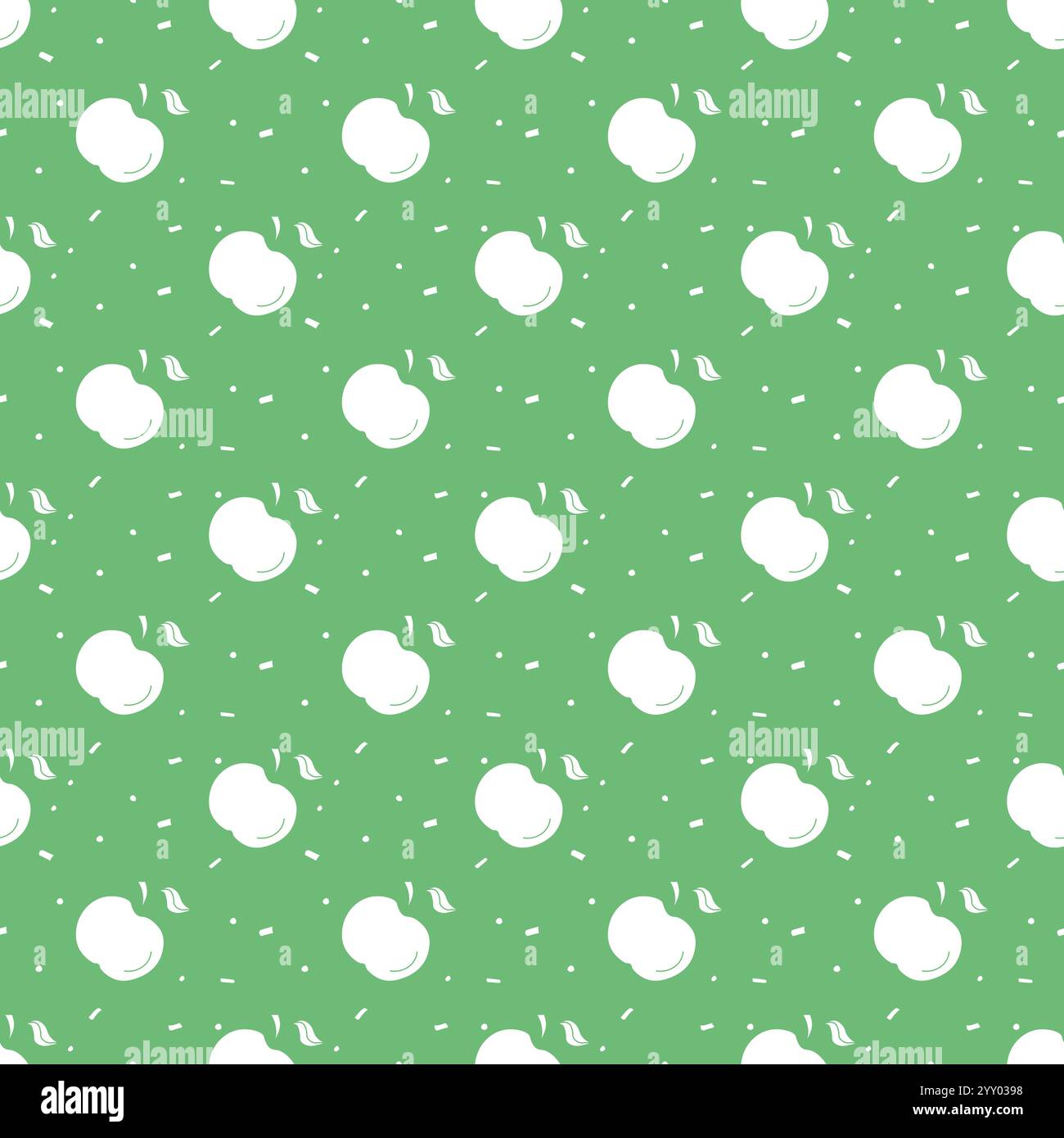 Seamless apple pattern. Colored seamless doodle pattern with red apples ...
