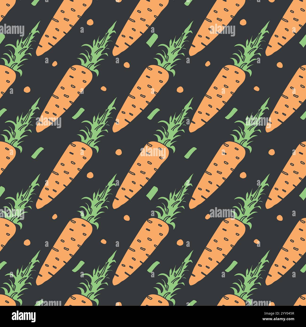 seamless carrot pattern. doodle illustration with carrot. pattern with ...