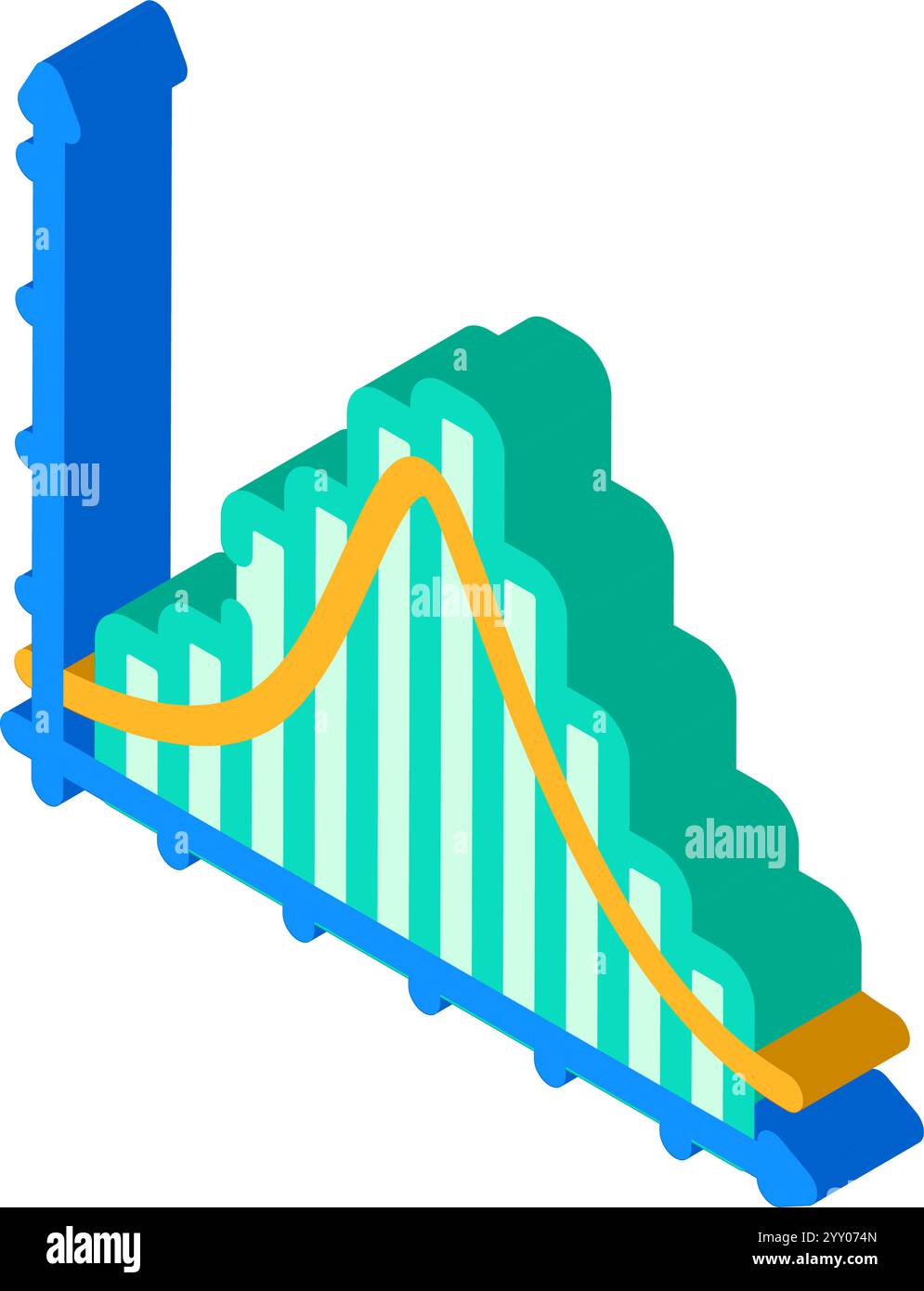 histogram big data isometric icon vector illustration Stock Vector ...