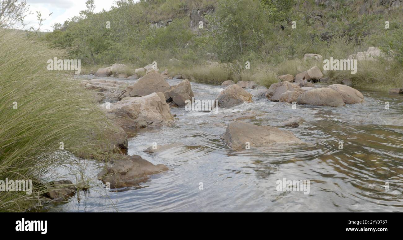 The river Rio dos Couros in the Chapada dos Veadeiros National Park, located in the state of Goiás, Brazil Stock Photo