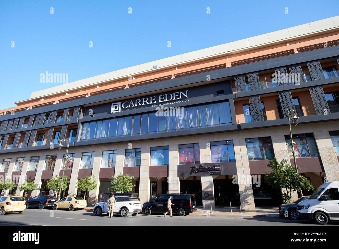 carre eden shopping center and radisson blu hotel gueliz marrakesh, morocco Stock Photo