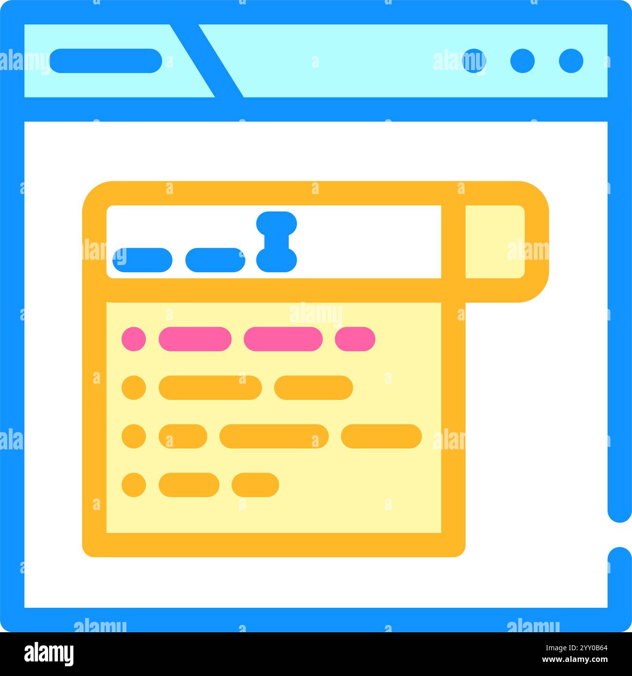 autocomplete natural language processing nlp color icon vector ...