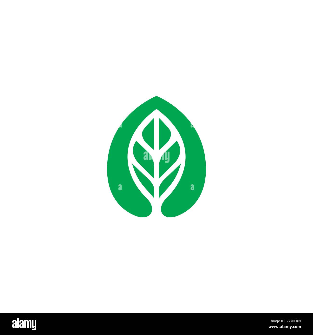 Green leaf icon design. Organic Logo Vector Stock Vector