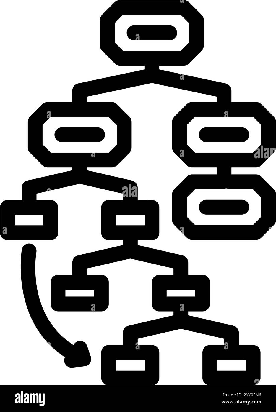 syntax tree natural language processing nlp line icon vector ...
