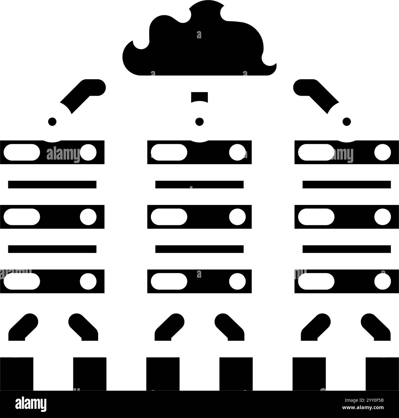 edge computing industry industry 5 5 glyph icon vector illustration ...