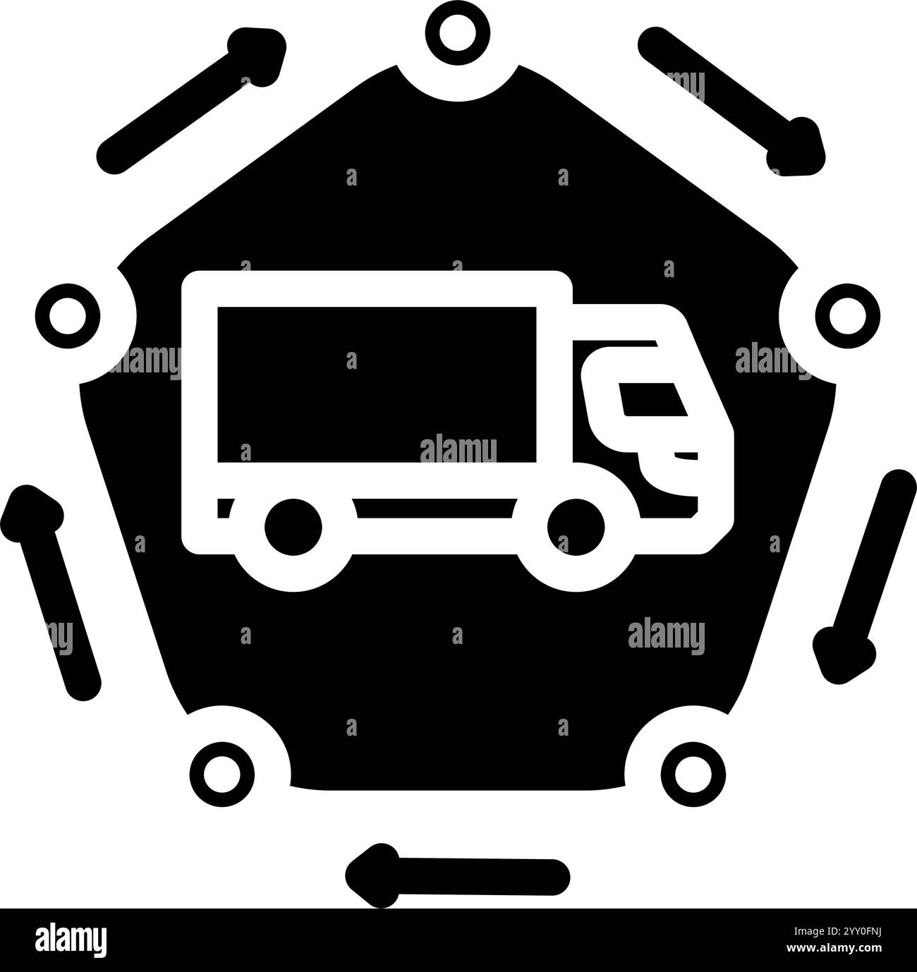 advanced supply chain industry 4 glyph icon vector illustration Stock ...