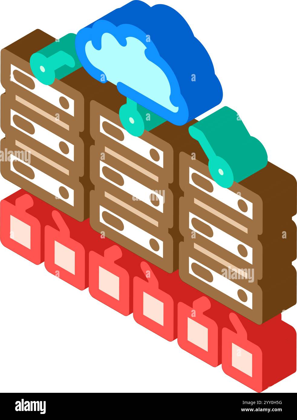 edge computing industry industry 5 5 isometric icon vector illustration ...