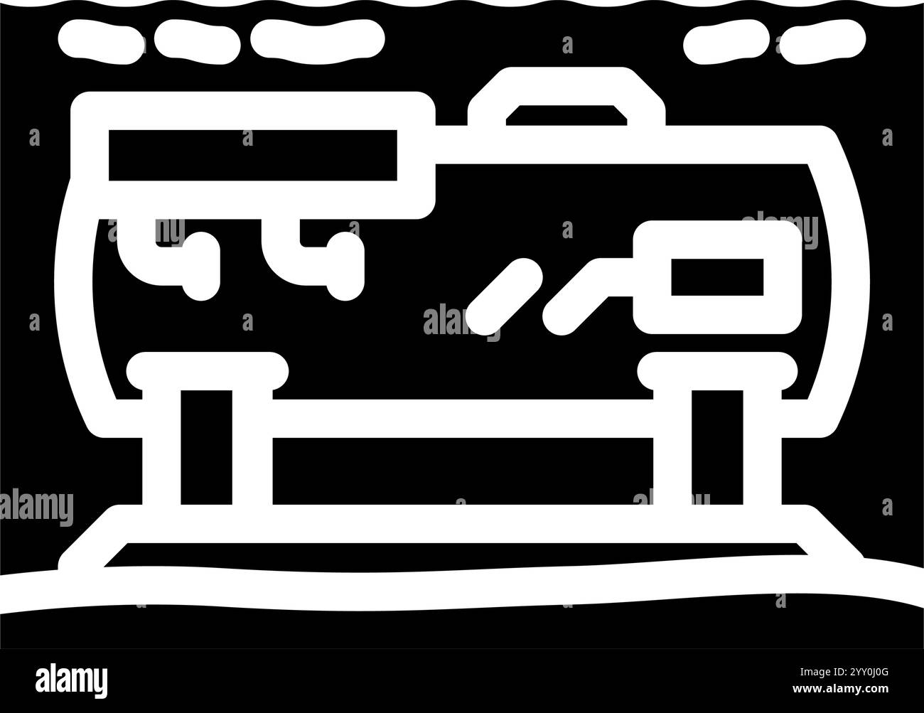 underwater research station world ocean glyph icon vector illustration ...