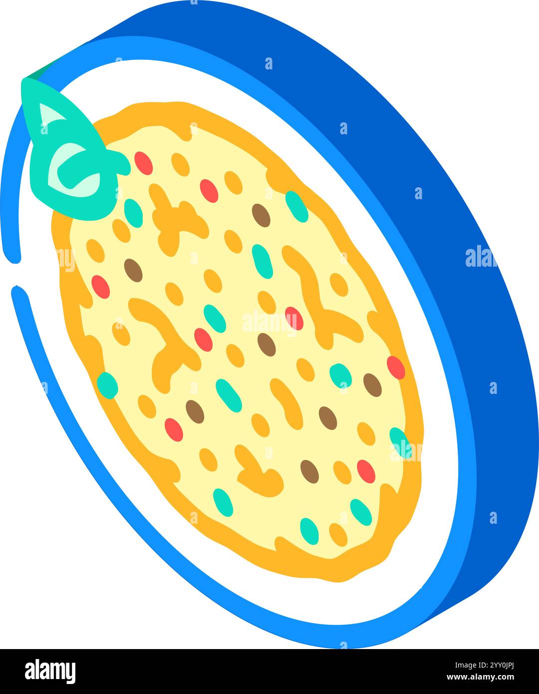 fried rice chinese cuisine isometric icon vector illustration Stock ...