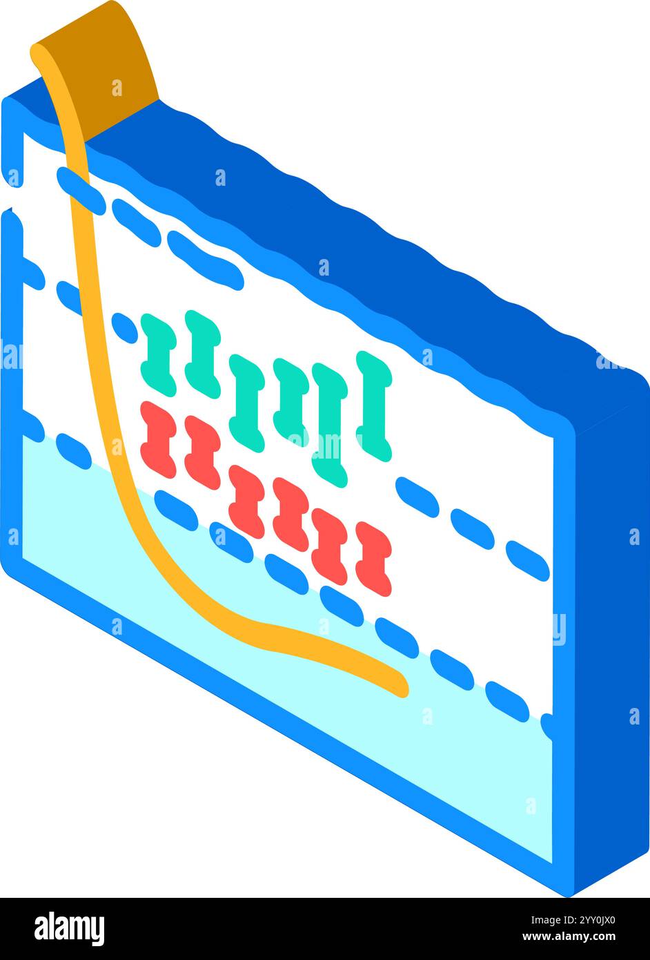 ocean acidification chart world ocean isometric icon vector