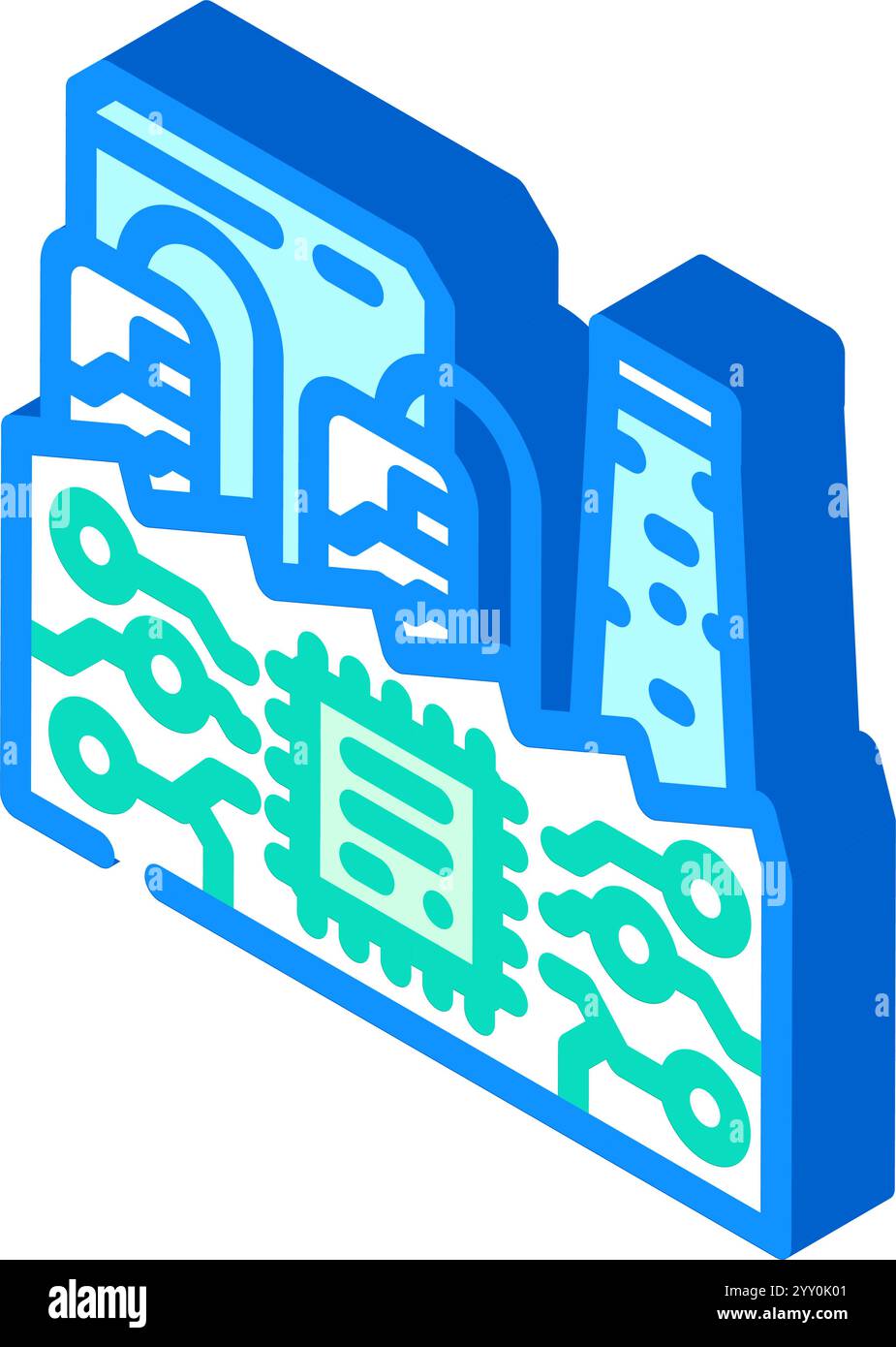 smart factory industry 5 isometric icon vector illustration Stock ...