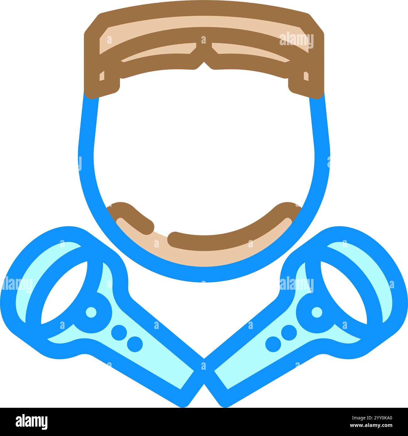 mixed reality headset augmented reality color icon vector illustration ...